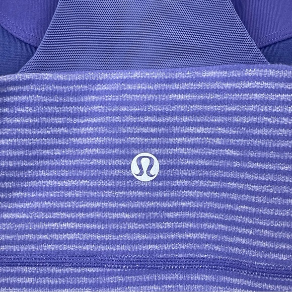 Lululemon Scoop Neck Tank Hyper Stripe Purple 4 - Picture 7 of 7